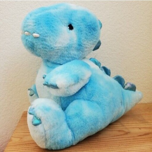 Glow Brights 12" Blue Dinosaur Plush Lights Sound FAO Schwarz NONWORKING - Picture 1 of 10